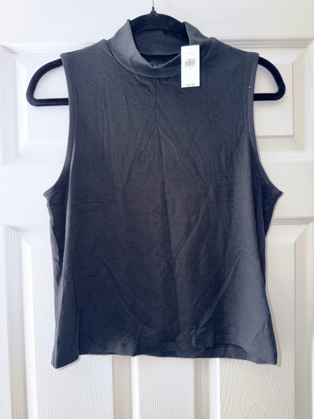 GAP Black Sleeveless Mock Neck Tank